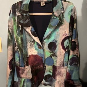 Multicolour lightweight blazer. So cute. Suitable for wearing casual or dressy